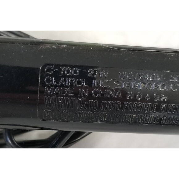 Vintage Clairol Crazy Swirl Gold Pro Hair Style Curling Iron Model C-700 Tested - Picture 8 of 8